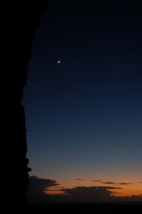 Moon over Kalalau Beach