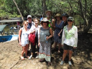 Some of our group on an estuary tour.